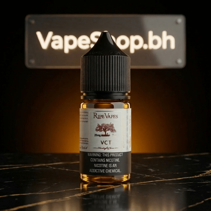 Ripe vapes saltnic 30ml e-liquid bottle with rich tobacco vanilla custard flavor, 50mg salt nic for smooth bahrain vape hits