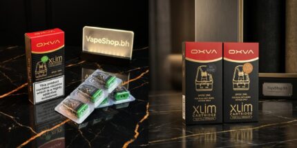 OXVA XLIM SS replacement pods side by side, stainless steel top-fill design, 2mL capacity for Bahrain vapers