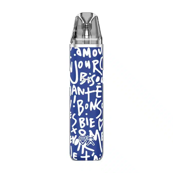 Graffiti blue oxva xlim go pod vape, stylish finish with 1000mah battery for mtl.