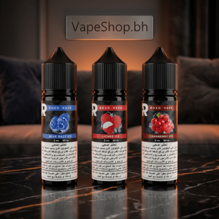 Roxo freebase e-liquid bottle in 50ml size with vibrant label, premium vape juice for Bahrain vapers.