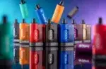 Mazaj Box Pod Disposable vape in sleek rectangular black design with 3000 puffs mesh coil for Bahrain vapers.