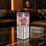 Angled MR FOG SaltNics bottle display, premium mr fog salt nic juice e-liquid for vapers.