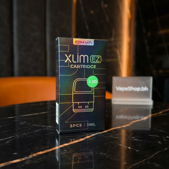 Clear oxva xlim ez cartridge showing 3ml capacity, built-in mesh coil, easy top-fill for xlim pods bahrain