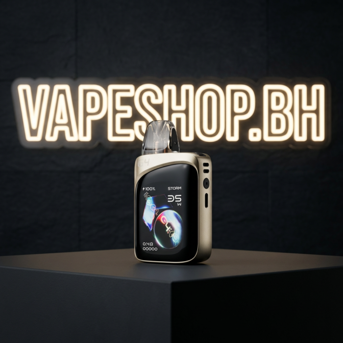 Compact square uwell caliburn g4 pro koko in desert gold with magnetic gpp pods and e-liquid window for bahrain saltnic users.