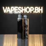 Side angle of black UWELL Caliburn G4 Pro with Waves mode UI, 35W max power SaltNic vape Bahrain