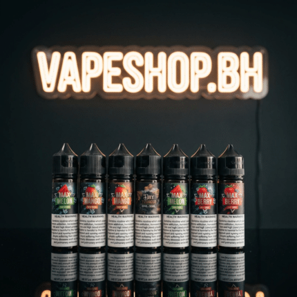 Samsvape Max E-Liquids Freebase bottle in clear 60ml chubby design with vibrant label for Bahrain vapers.