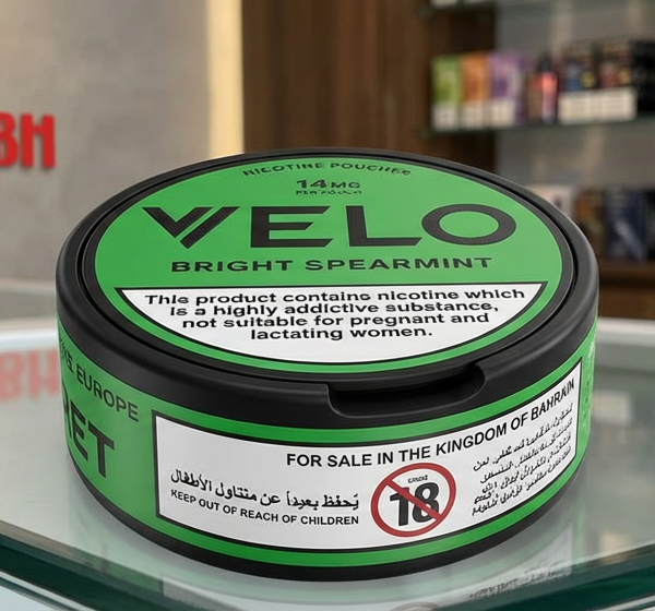 VELO nicotine pouches tobacco-free white pouch with synthetic nicotine in 3mg 6mg 9mg strengths Bahrain