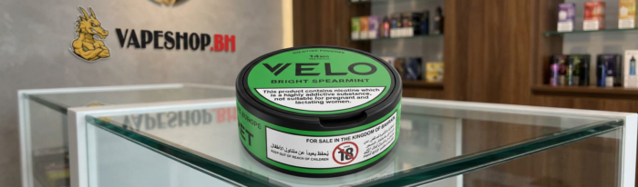 Velo nicotine pouches tobacco-free white pouch with synthetic nicotine in 3mg 6mg 9mg strengths bahrain