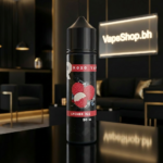 Close-up of Roxo E-liquid Freebase 50ml bottle showcasing glossy design and flavor details for smooth vaping.