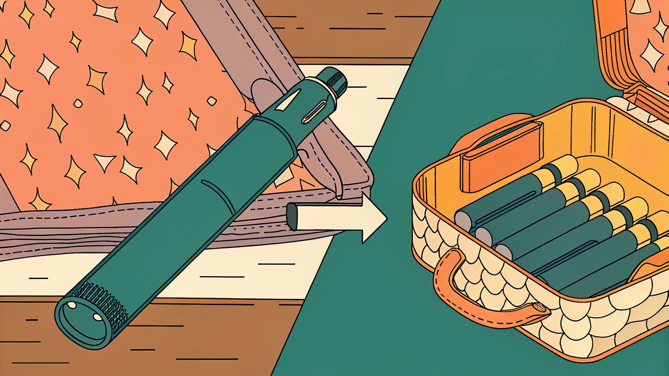 Illustration showing the evolution from traditional cigarettes to modern vape devices.