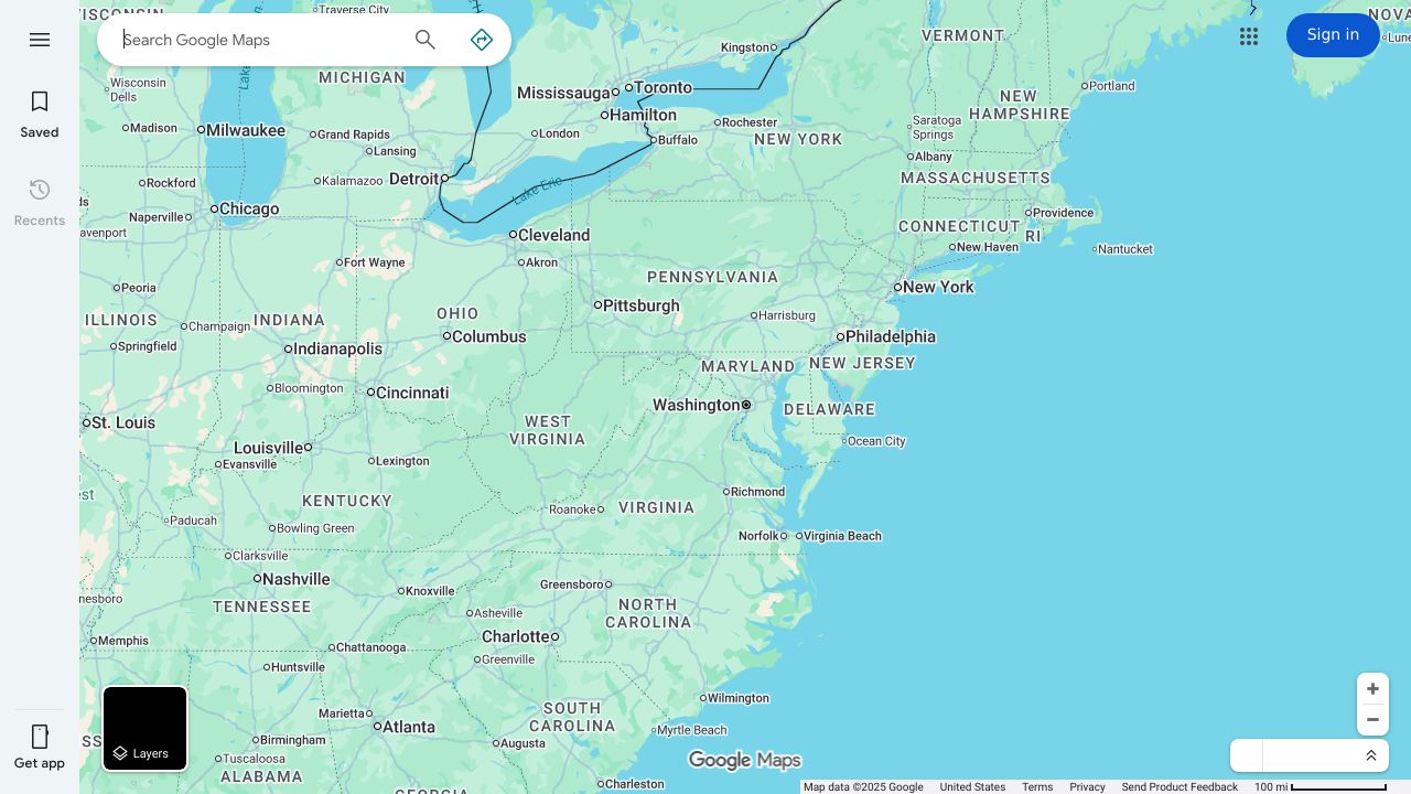 Screenshot of google maps interface showing local business listings and search results.