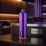 Nasty disposable vape gallery close-up of branding and puff counter display, Bahrain vape store.