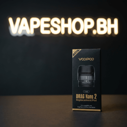 Drag Nano 2 Pod close-up showing 2ml top-fill capacity and integrated coil, perfect Bahrain vape accessory.