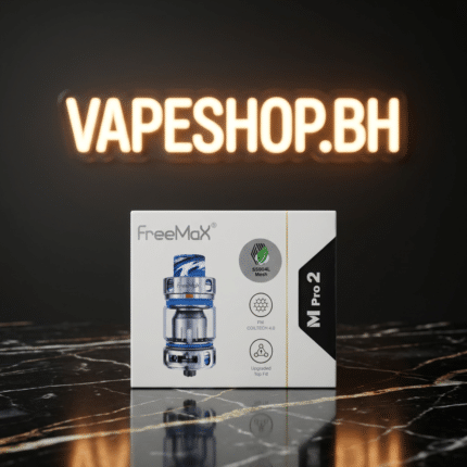 FREEMAX Freemax M Pro 2 tank featured image, sleek sub-ohm vape tank with SS904L mesh coils, 5ml capacity, Bahrain vape accessory.