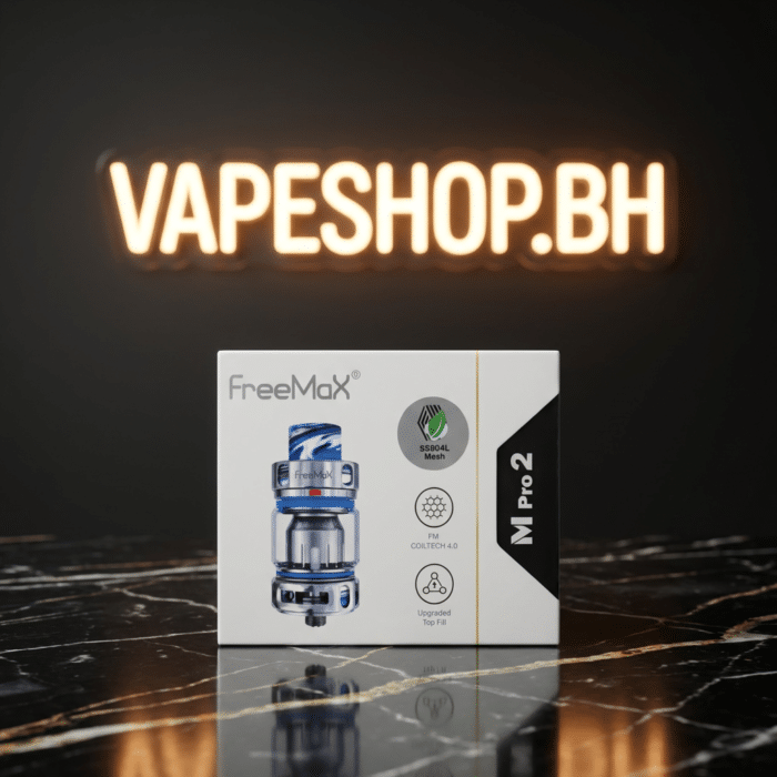 Freemax freemax m pro 2 tank featured image, sleek sub-ohm vape tank with ss904l mesh coils, 5ml capacity, bahrain vape accessory.