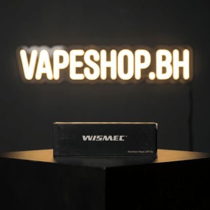 Wismec atomizer head coil for pods, compact cylindrical design with metal body and organic cotton wicking for Bahrain vapes.