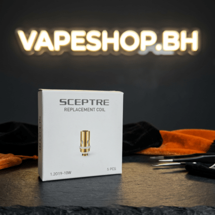Innokin Sceptre replacement coils pack of 5, threaded design for Sceptre pod vape in Bahrain, multiple ohm options visible.