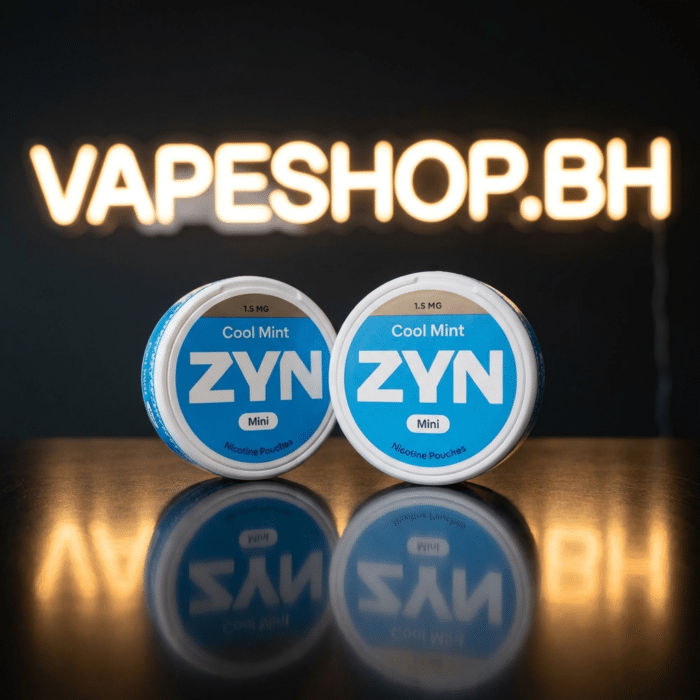 Close-up of zyn nicotine pouches in slim format, discreet white pouches ready for lip placement, bahrain nicotine.