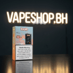 Premium BOMB X TIKOBAR 20k Bahrain disposable vape closeup, textured grip and bold 20k label.