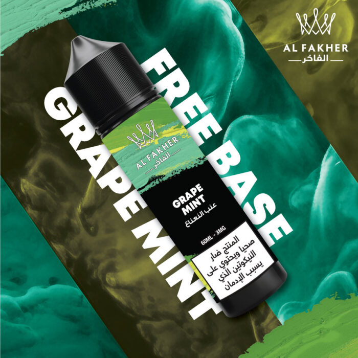 Alfakher 60ml freebase e-liquid 3mg showcase, glossy packaging for smooth bahrain vaping experience