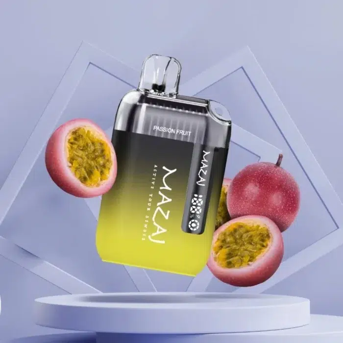 Side view mazaj infinity x vape highlighting airflow adjuster, 650mah battery indicator, stylish bahrain vape.