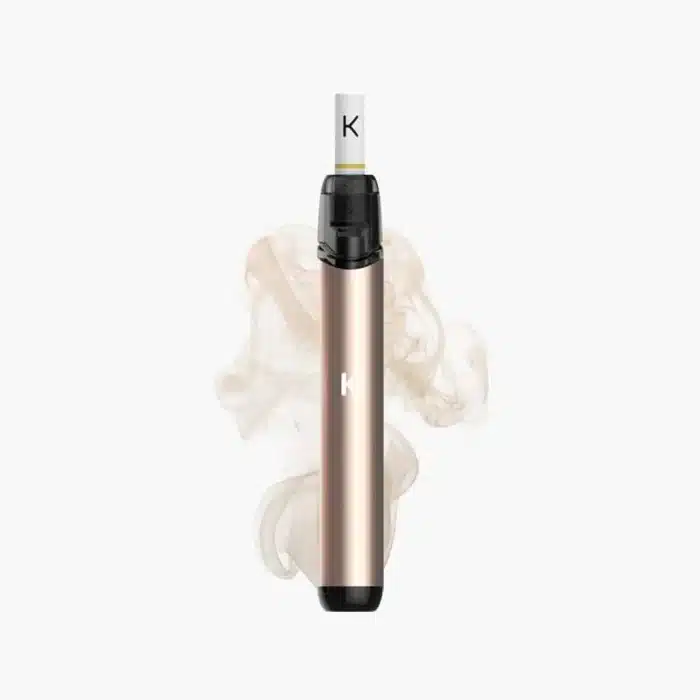 Light pink kiwi pen e-cigarette with cotton filter tip and 1. 8ml refillable pod
