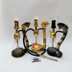 Modern snake cobra hookah pipe with curved stem for shisha tobacco sessions