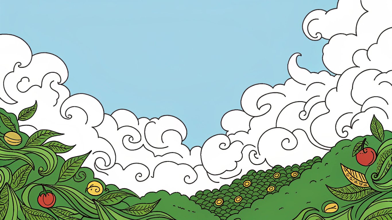 A colorful swirl of various flavor elements including fruits, menthol, dessert, and tobacco, symbolizing the diversity of vape flavors.