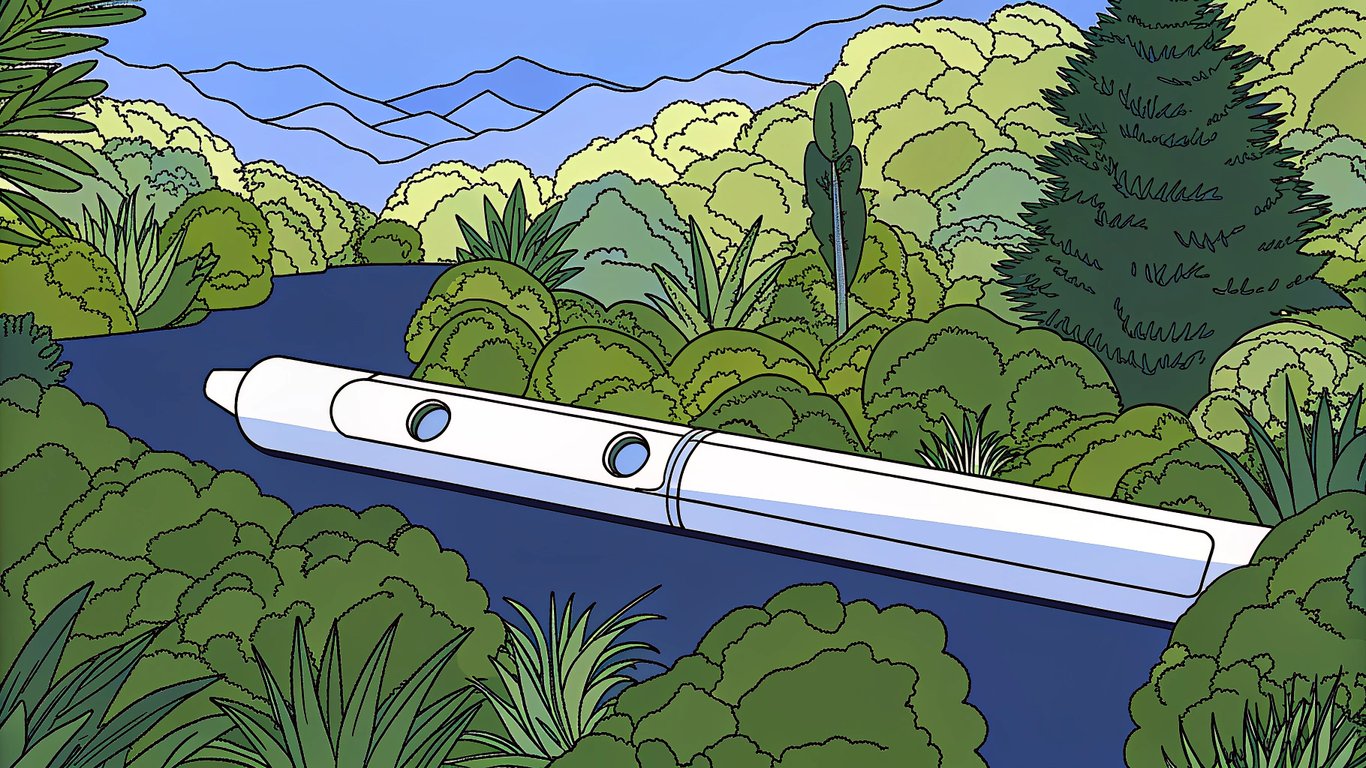 A minimalist vape pen design highlighting its user-friendly features for beginners.