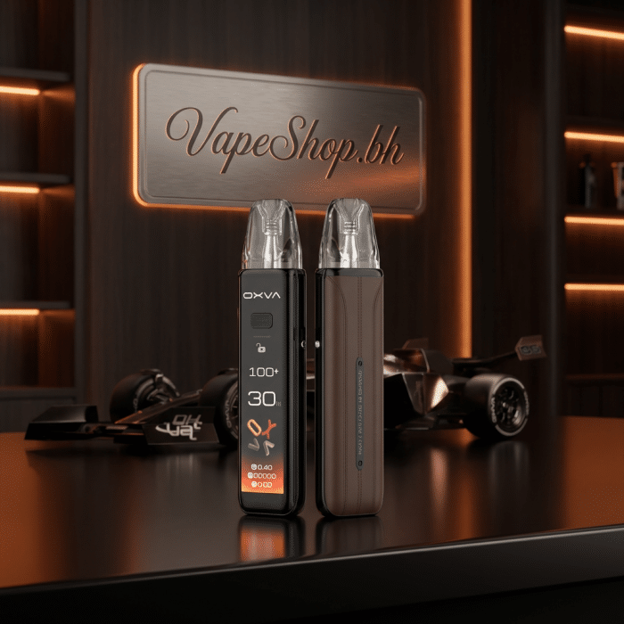 Close-up of **xlim 3 ultra** 2. 2" hd touchscreen showing customizable themes and eco mode for bahrain vape shop.