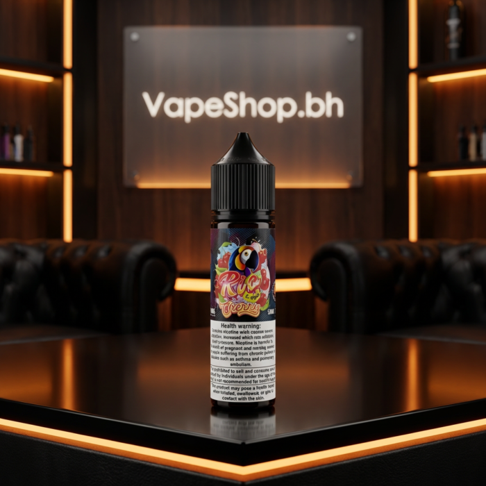 Rio freebase e-liquid bottle showcasing bold design, ideal for bahrain vape enthusiasts.
