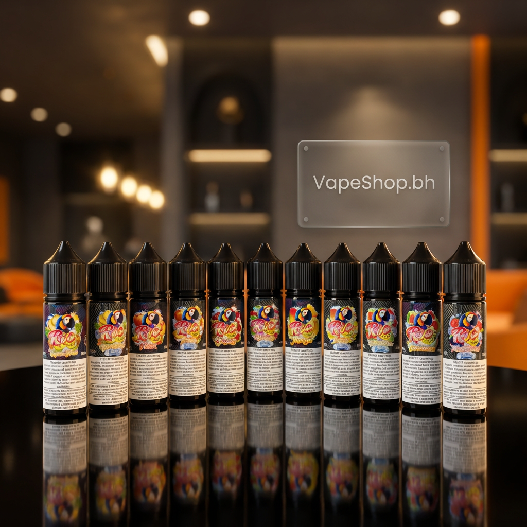 1772014434129-W6D95P1Sl5B Rio freebase e-liquid featured bottle with vibrant label, premium vape juice for bahrain vapers.