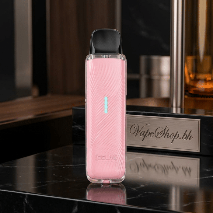 Compact **caliburn g5 lite** saltnic device showing side-fill 3ml pod, draw-activated, usb-c port for bahrain vapers.