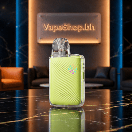 Compact Caliburn G5 Lite KOKO pod system showing frosted textured body and top airflow, 35W SaltNic device for Bahrain vapers