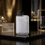 Angled view Caliburn G5 Lite KOKO showing textured shell and GPP pod compatibility, premium SaltNic vape kit Bahrain