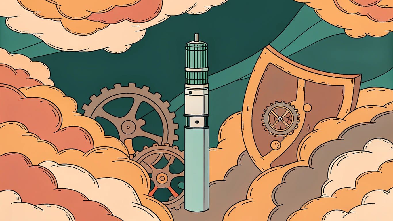 A glowing, well-maintained vaping device with gears, symbolizing advanced technology and proper care.