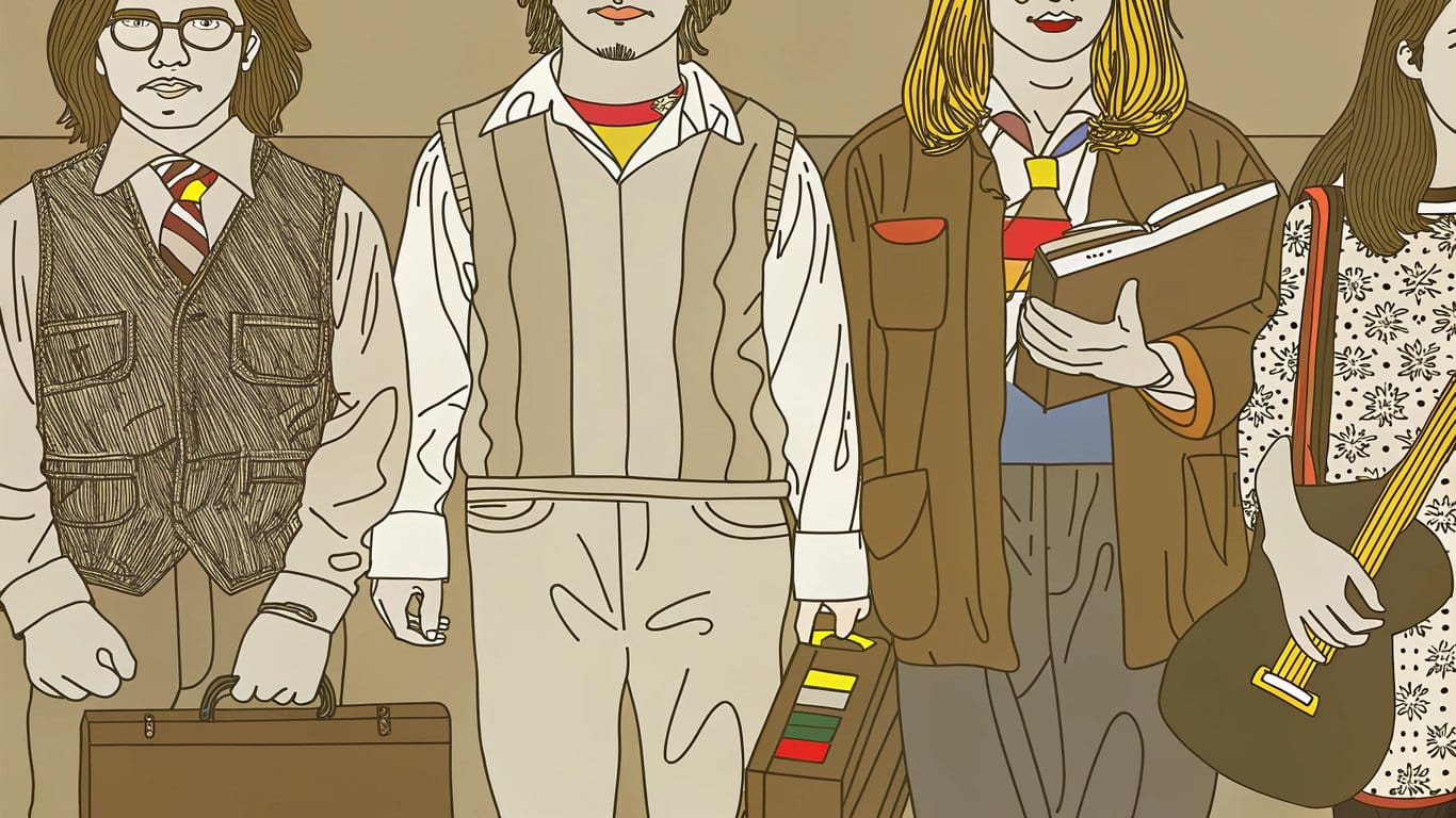 A diverse group of stylized adult figures, each representing a different approach or personality.