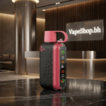 Angled view of Rio Disposable Vape Ice Tobacco, USB-stick size, 300-puff capacity, premium Bahrain disposable vape.