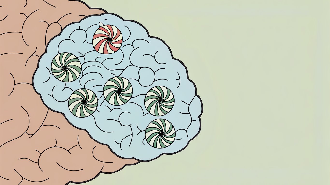 Abstract illustration showing how different flavors psychologically influence perception of nicotine strength and satisfaction.