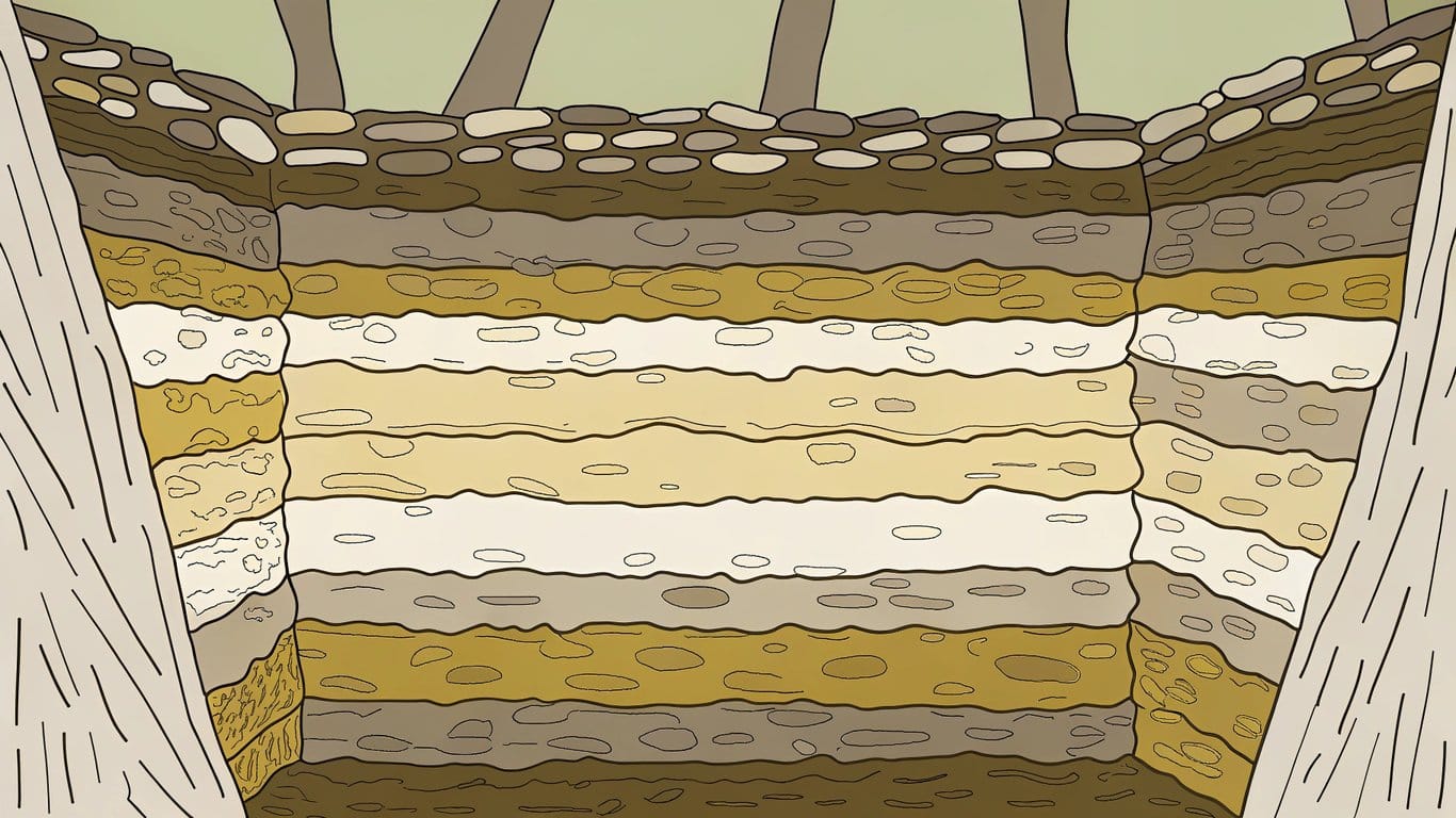 A diagram illustrating a three-layered structure, representing the top, middle, and base notes of a complex vape flavor profile.