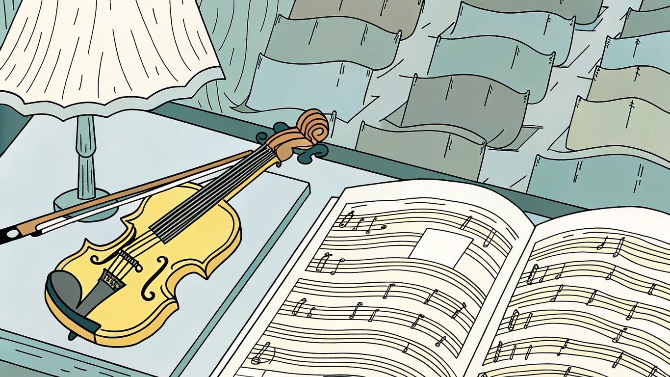 An illustration comparing a single violin to a full symphony orchestra, symbolizing the difference between single-note and complex vape flavor profiles.