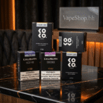 UWELL Caliburn Koko pods in black, compact refillable design with magnetic connection for Bahrain vapers.