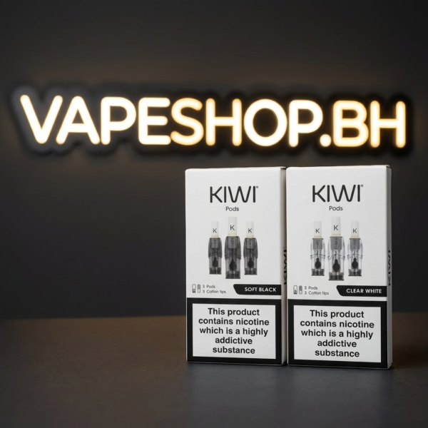 Kiwi replacement pods pack for vape devices, fresh green kiwi flavor, Bahrain vape shop pods and coils