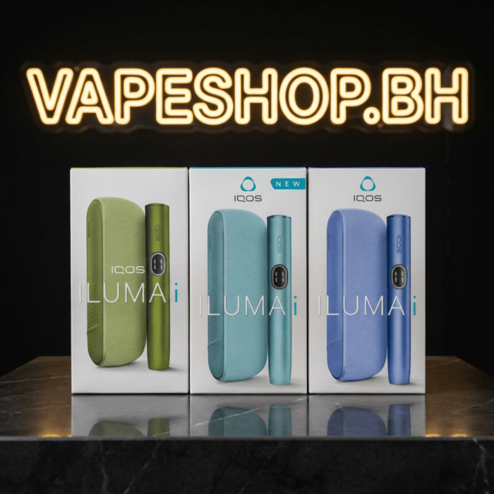 Moss green iqos iluma i device with usb-c charging port, pause mode feature, ideal heated tobacco in bahrain.
