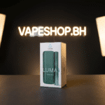 Rose IQOS ILUMA i in matte finish, touch screen displaying status, bladeless tech for Bahrain users.