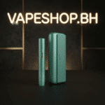 Azure blue IQOS ILUMA i device side view, modern slim profile, TEREA ready for Bahrain vapers.