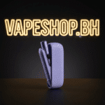 Azure blue IQOS ILUMA i in glossy finish, LED battery indicators, lightweight 75g heated cigarette device Bahrain.