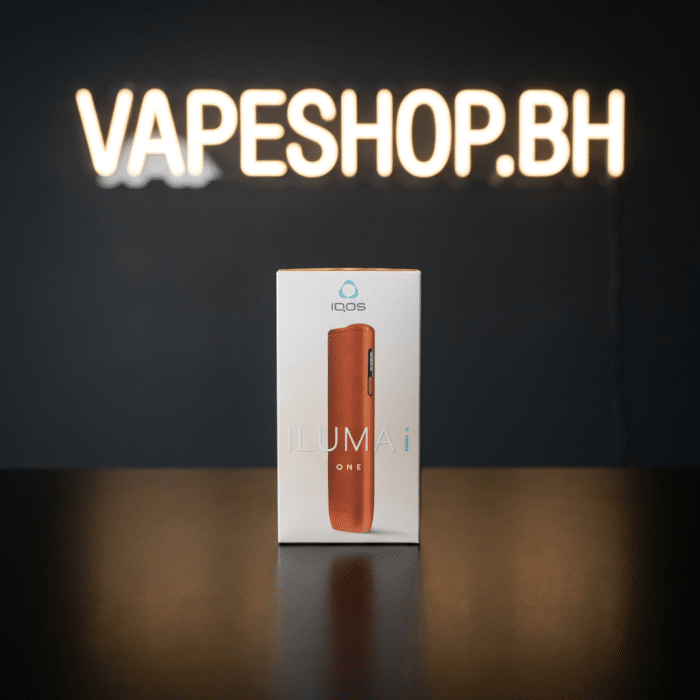 Pebble grey iqos iluma i top view, auto-start insertion, bladeless design for bahrain market.