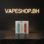 Navy IQOS ILUMA i metallic finish closeup, touch controls, up to 20 sessions in Bahrain.