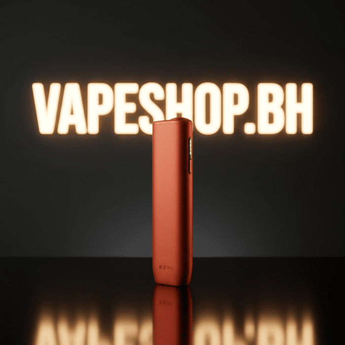 Red iqos iluma i vibrant color detail, smartcore system, slim pocket device for bahrain.